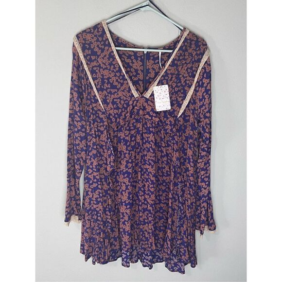 NWT Free People Like You Best Boho Festival Renaissance Mini Dress Size XS - Picture 7 of 13